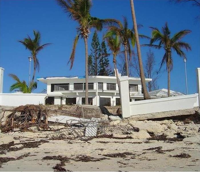 beachfront home broken walls hurricane